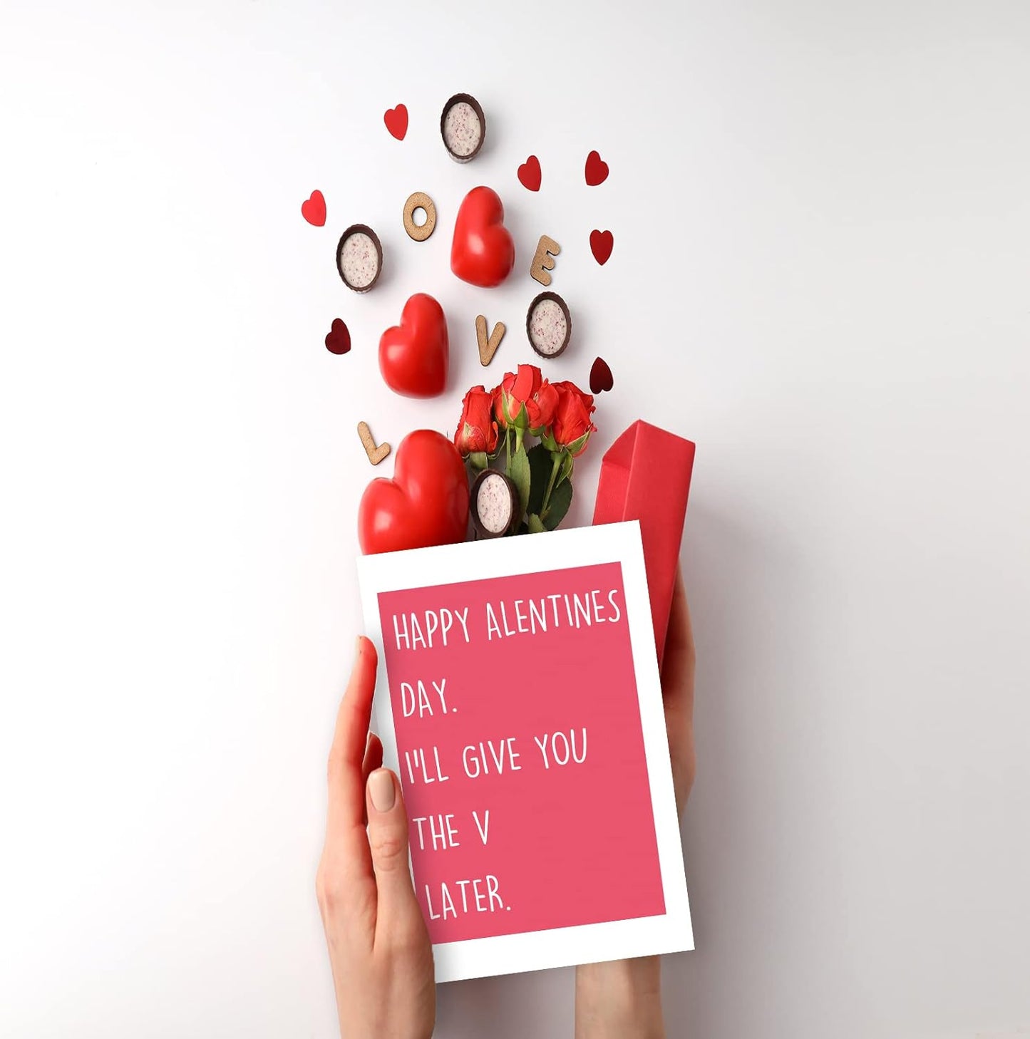 Naughty Love Valentines Card Gifts for Husband Wife, Happy Alentine'S Day I'Ll Give You the V Later…