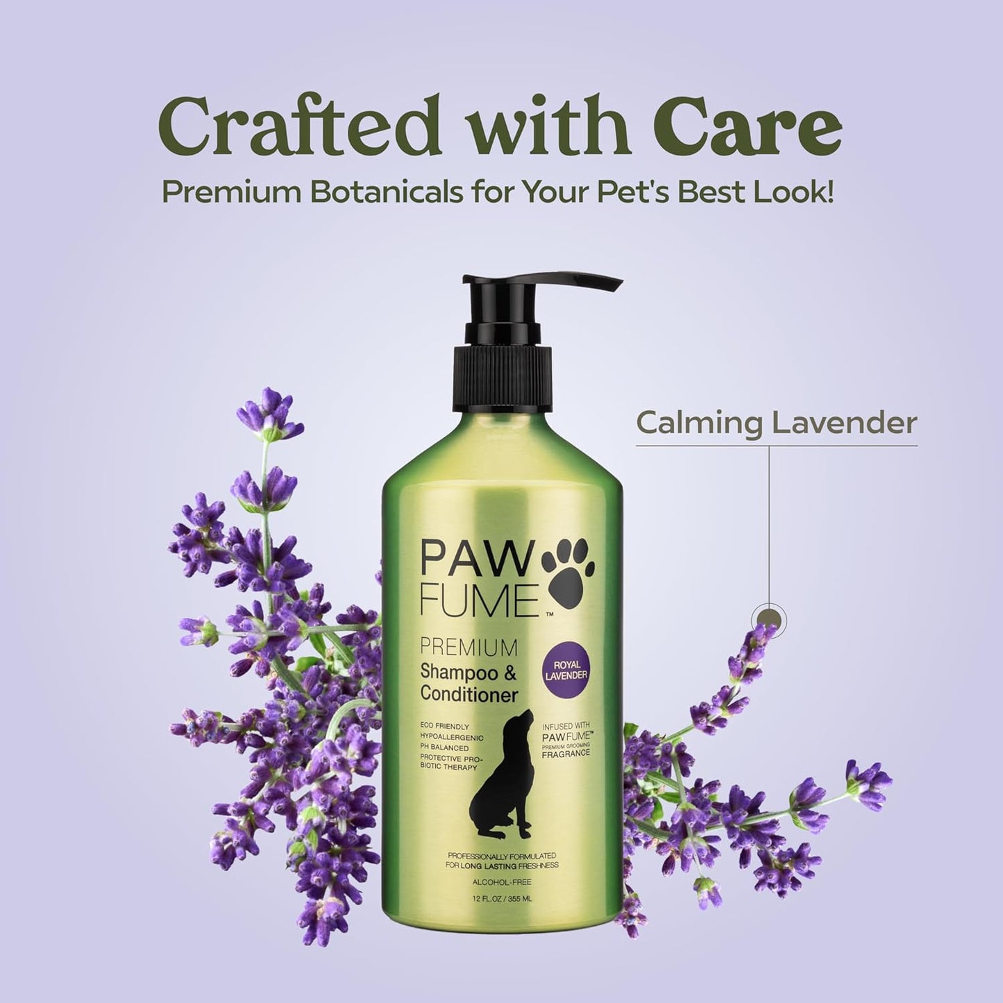 PAWFUME 2-In-1 Pet Brush + Pawfume Dog Shampoo and Conditioner (All 3 Scents)