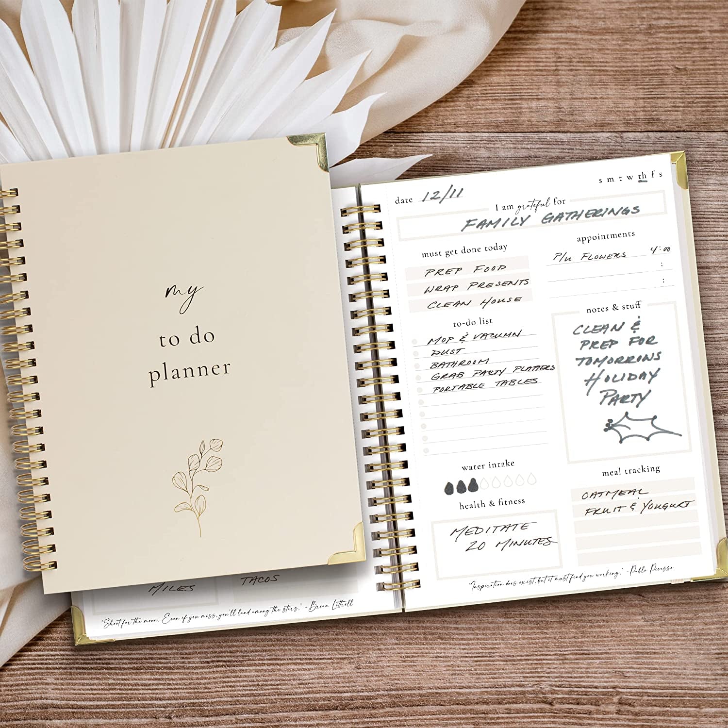 Beautiful to Do List Notebook - Aesthetic Daily Planner to Easily Organize Your Tasks and Boost Productivity - Stylish Undated Planner and School or Office Supplies for Women