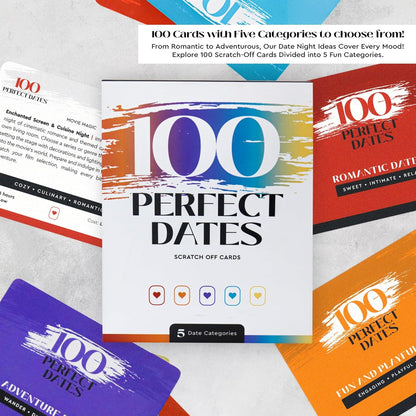 100 Date Night Ideas Scratch-Off Cards: Fun & Romantic Game for Couples | Special for Him, Her, Boyfriend, Girlfriend, Wife, or Husband | 5 Categories for Relationship Building!