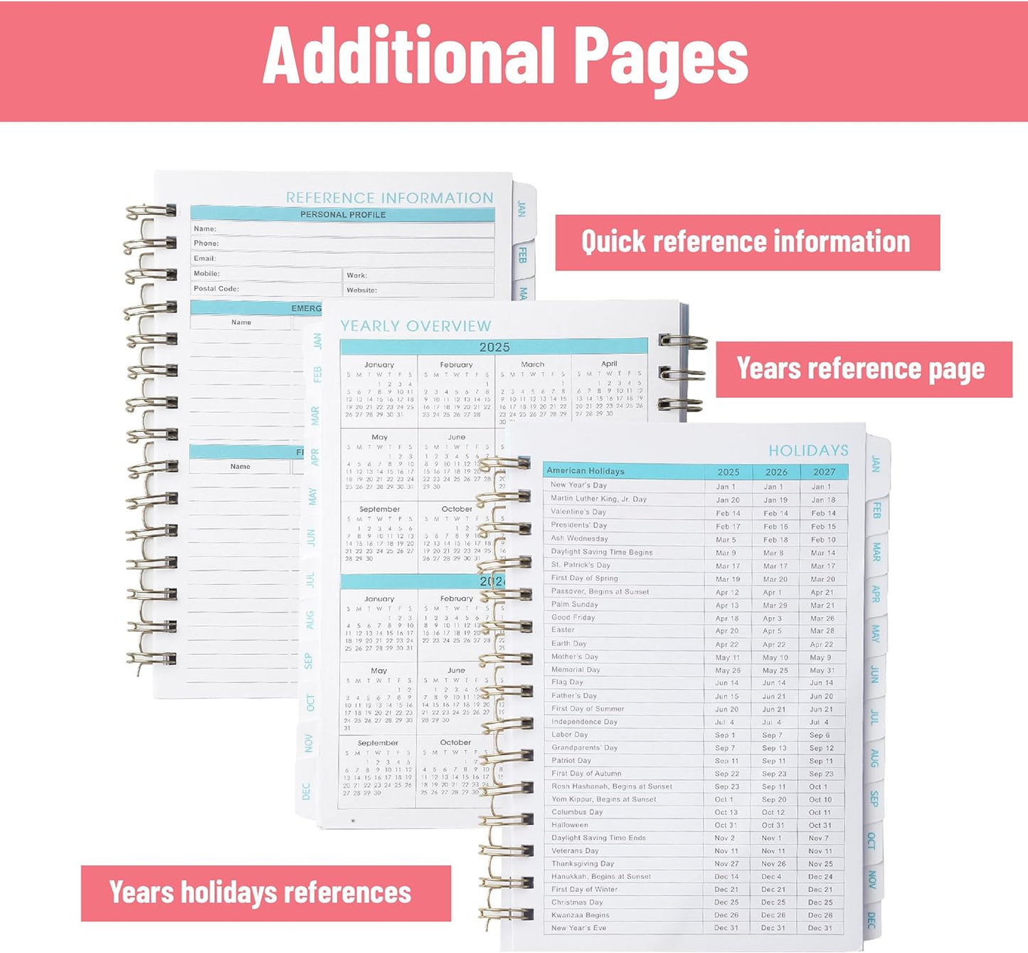 - 2025 Planner, 6.4"X8.5", Garden Mint, 2025 Planner Weekly and Monthly, 2025 Weekly Planner 2025, 2025 Monthly Planner 2025 Calendar Monthly Planner 2025, Christmas Gift