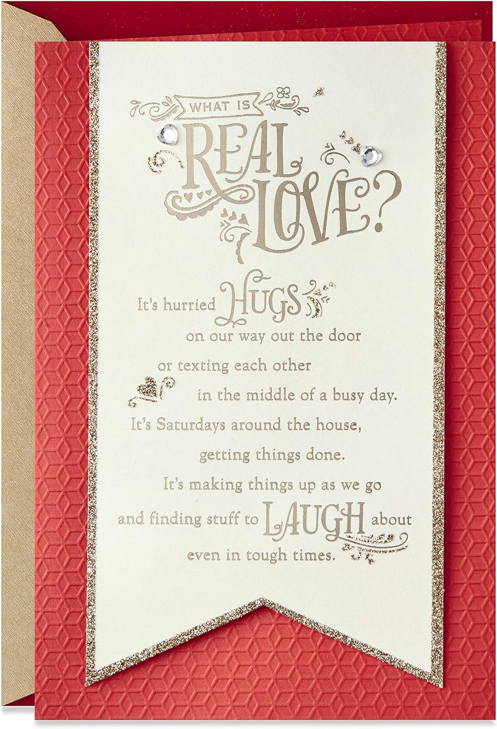 Valentines Day Card for Husband, Wife, Boyfriend, Girlfriend (Real Love) Anniversary Card, Love Card