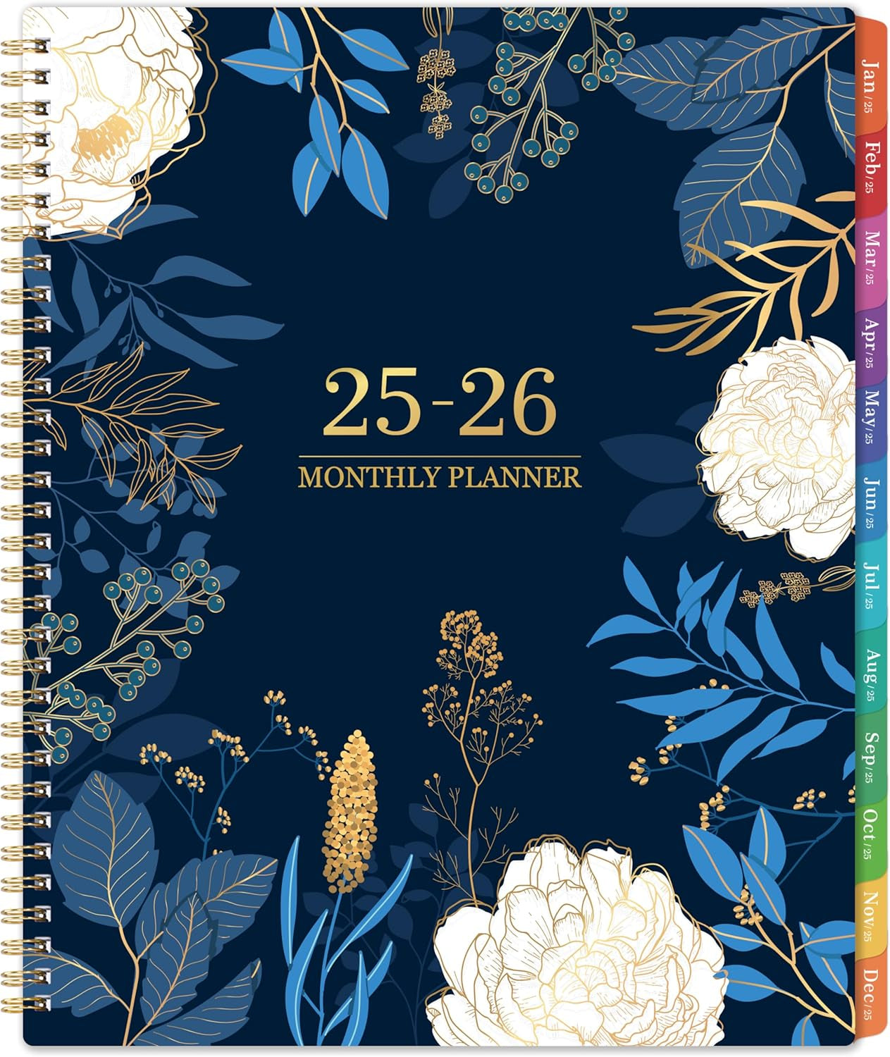 2025-2026 Monthly Planner - 2 Year Monthly Planner/Calendar 2025-2026, 11" X 9", Jan. 2025 - Dec. 2026, 24 Monthly Planner, Tabs, Back Pocket, Holidays, Twin-Wire Binding, Note Pages