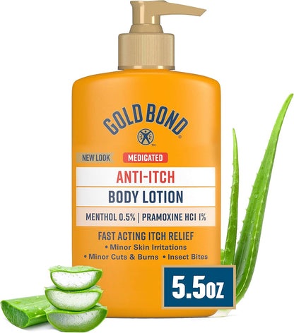 Medicated Anti-Itch Body Lotion 5.5 Oz, Steroid Free, Fast Acting Itch Relief