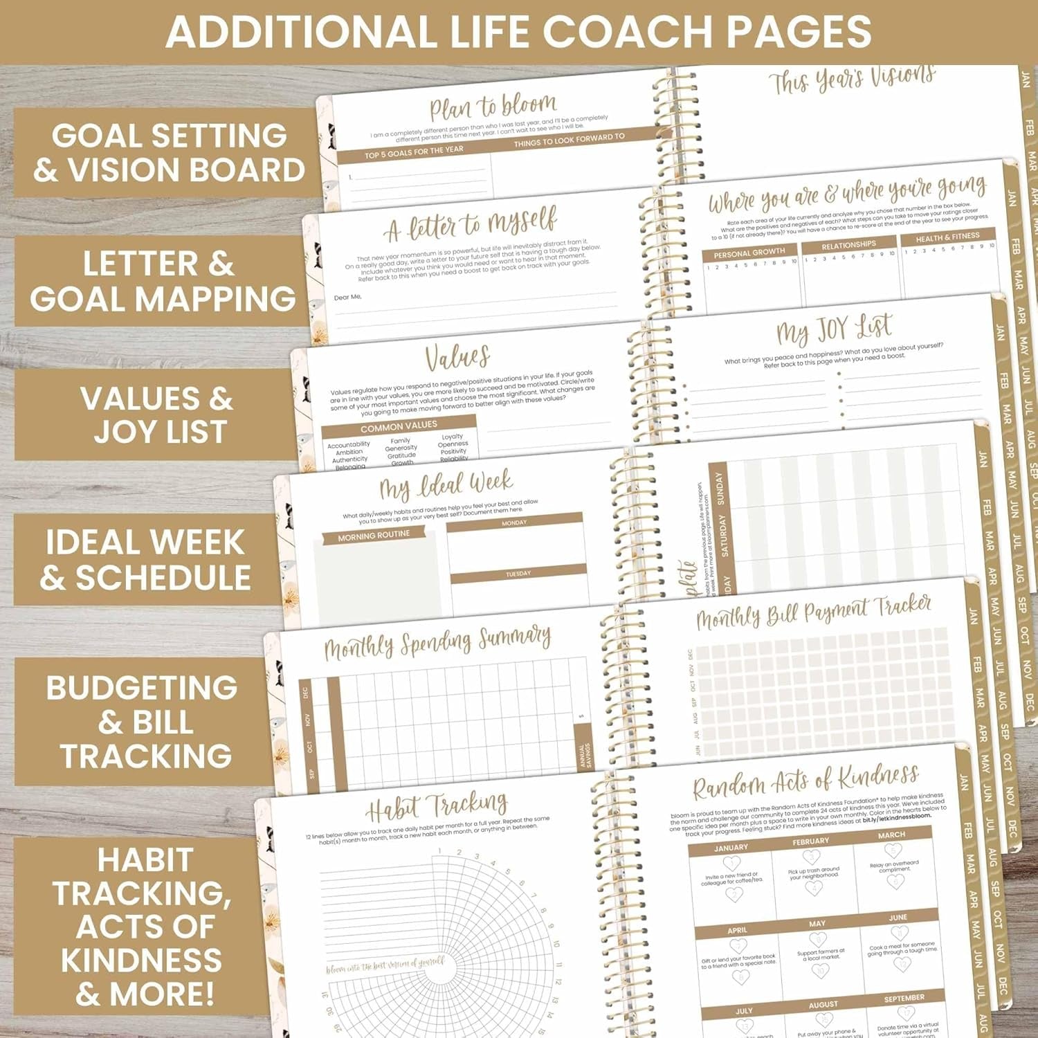 2025 (8.5" X 11") Calendar Year Day Planner (January 2025 - December 2025) - Weekly/Monthly Dated Agenda Organizer with Stickers & Tabs - Butterfly Garden