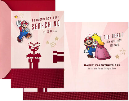 Nintendo Super Mario Valentine'S Day Card for Husband, Wife, Boyfriend, Girlfriend (Lucky)