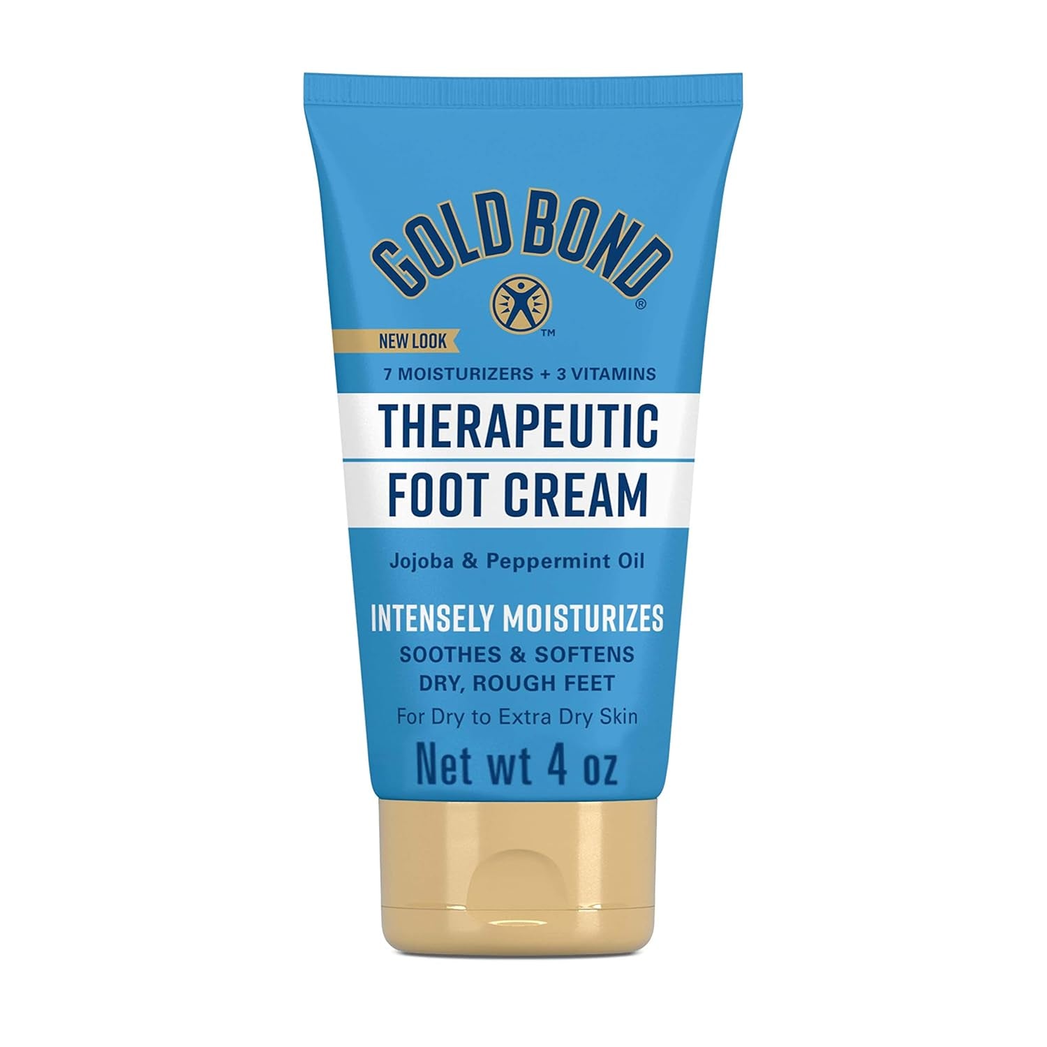 Therapeutic Foot Cream, with Jojoba & Peppermint Oil, Foot Moisturizer, 4 Oz