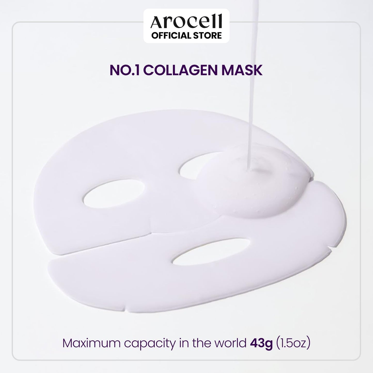 Super Collagen Mask 4 Facial Sheet Dual Matrix Hydrogel Masks with Low Molecular Weight Collagen for Elasticity Hydrating Anti-Aging Cooling Korean Skincare, 43G X 4Ea