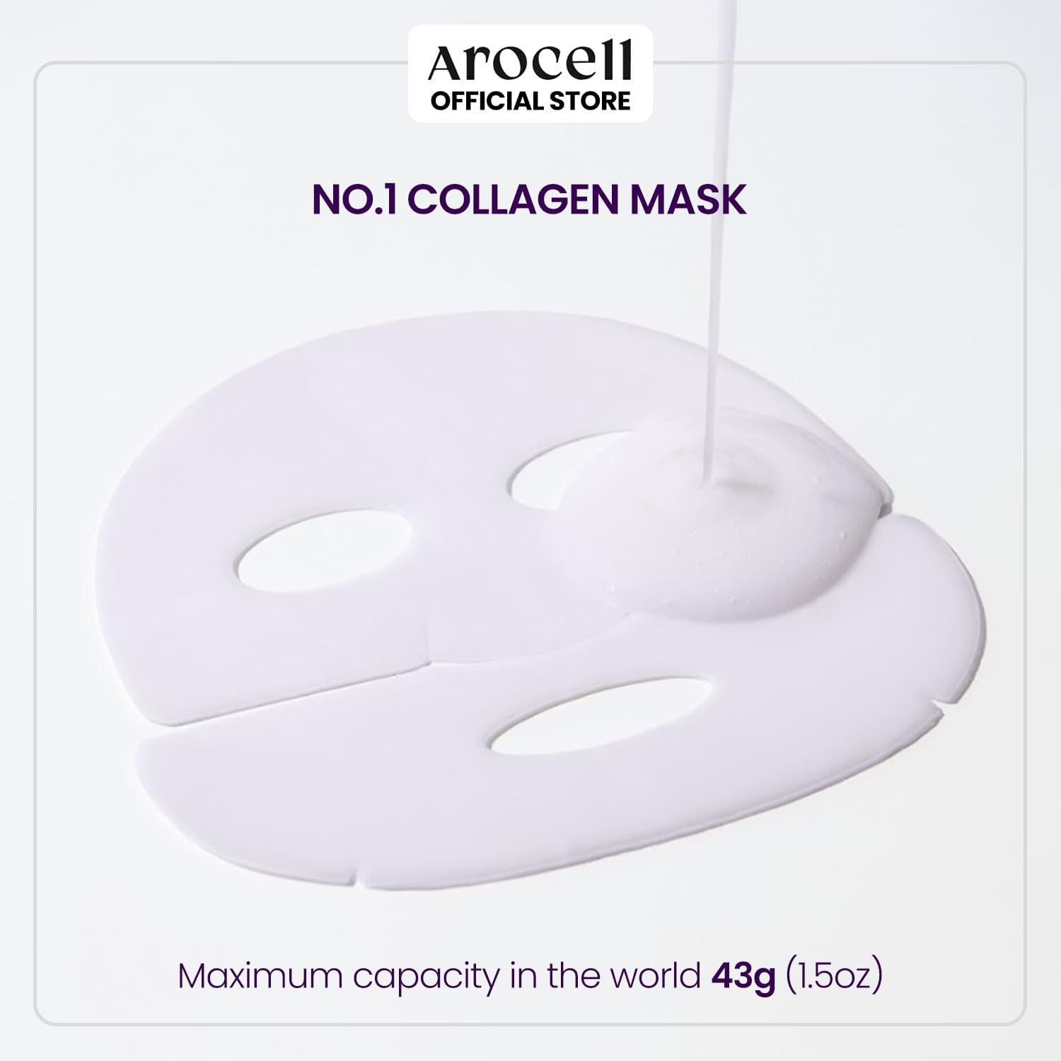 Super Collagen Mask 4 Facial Sheet Dual Matrix Hydrogel Masks with Low Molecular Weight Collagen for Elasticity Hydrating Anti-Aging Cooling Korean Skincare, 43G X 4Ea