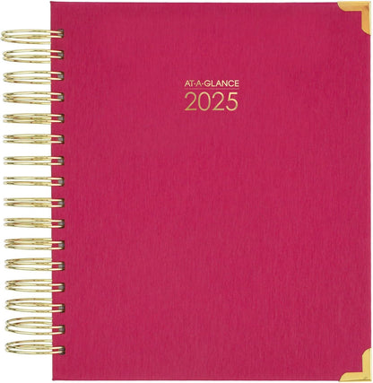 2025 Planner, Daily & Monthly, 7" X 8-3/4", Medium, Hardcover, Harmony, Berry (6099-806-59-25)