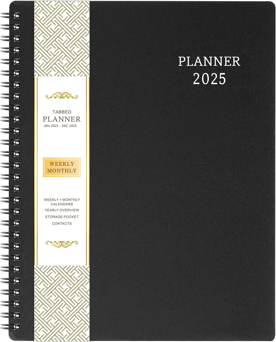 2025 Planner - Planner 2025, 7.7" X 9.8", 2025 Planner Weekly & Monthly, Strong Twin-Wire Binding, round Corner, Improving Your Time Management Skill