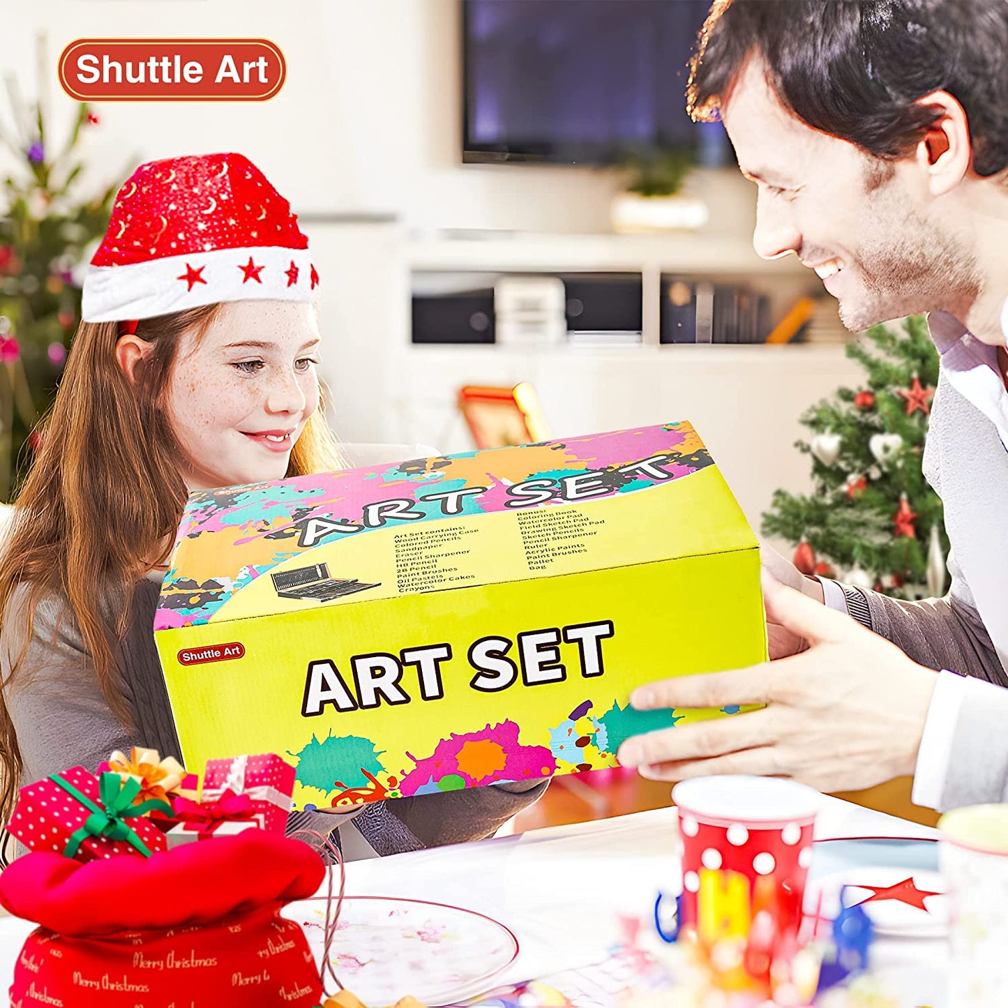 186 Piece Deluxe Art Set, Wooden Case, Art Supplies for Kids, Teens & Adults