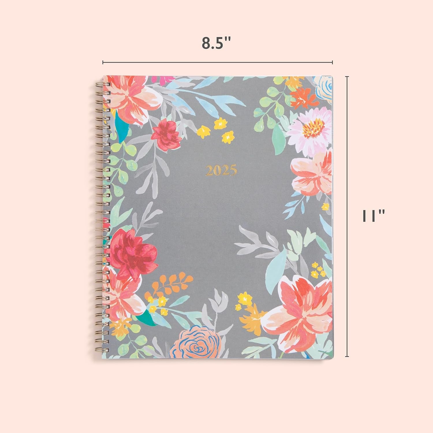 2025 Monthly Planner Calendar, January 2025 - December 2025, 8.5" X 11", Flexible Frosted Cover, Laminated Tabs, Wirebound, Storage Pocket, Sophie (Sophie- 2025, 8.5" X 11")