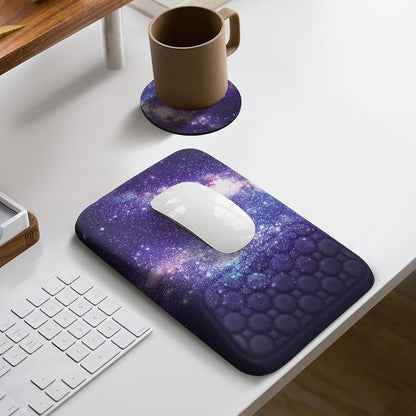 Ergonomic Mouse Pad with Wrist Rest Computer Comfortable Pain Relief Mousepad Wrist Support Bluish Violet