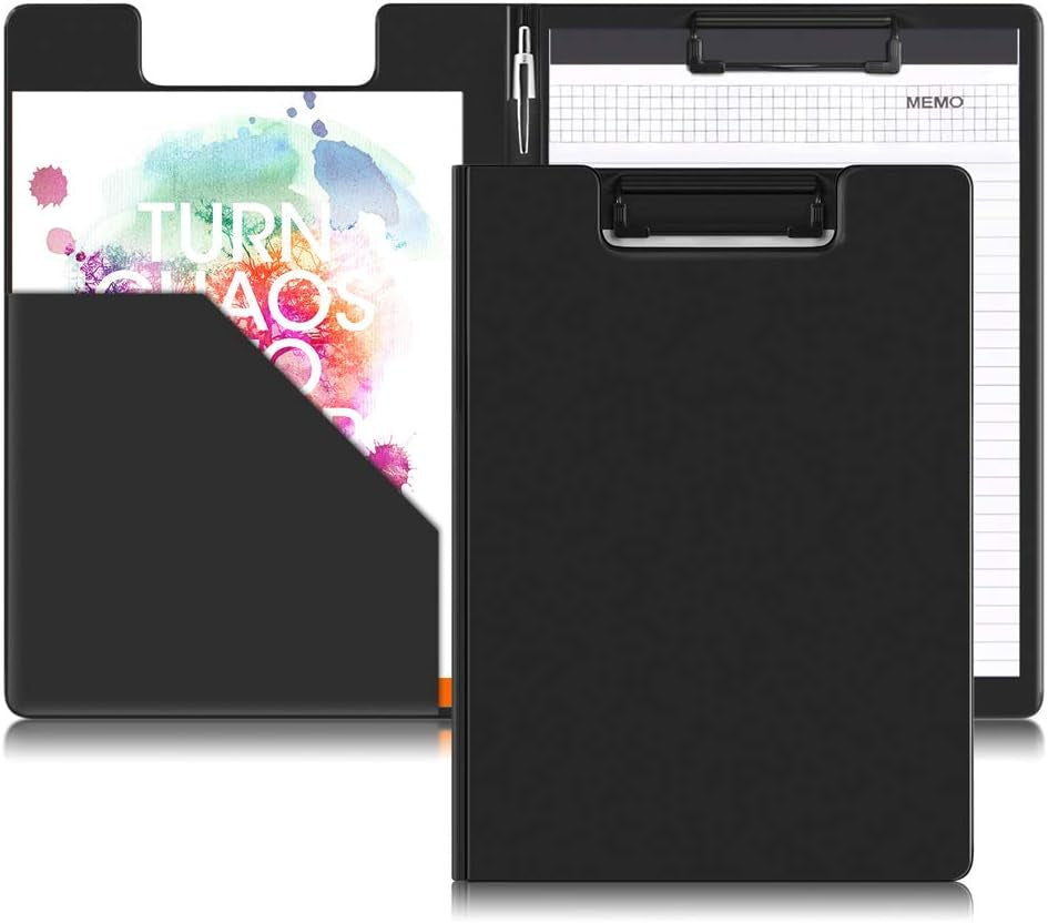 Clipboards Folder Hardboard by Office Solutions Direct with Memo Pad Low Profile Clip Standard A4 Letter Size Classroom Supplies