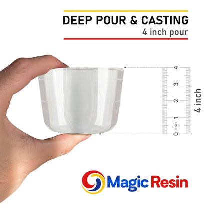 Deep Pour Epoxy Resin for River Table | 3 Gallon (11.4 L) | 4'' Deep Pour & Casting Epoxy Resin Kit | Low Odor | Crystal Clear and High Gloss | for River Tables, Deep Pour, Casting