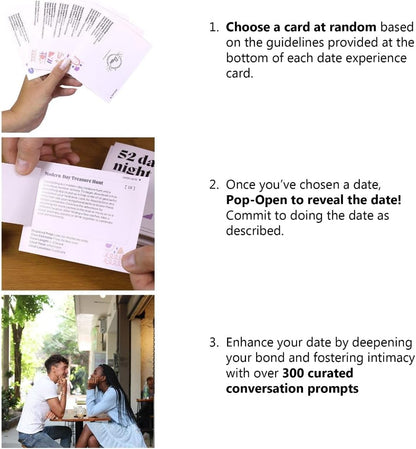 Couples Gift Ideas - 52 Pop-Open Date Night Ideas and 300+ Conversation Starters. Great Card Games for Couples, Men, Women. Boyfriend Gifts, Bride Gifts