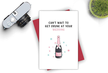 Funny Engagement Card for Friend, Marriage Card, Cute Engaged Card