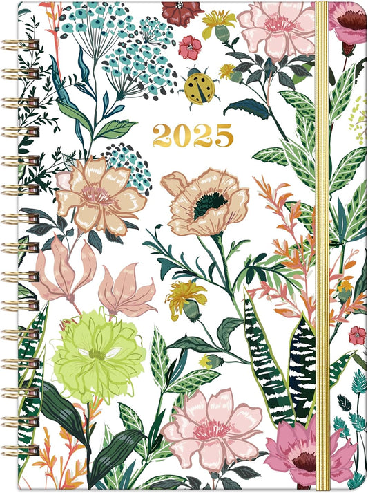 2025 Planner – Weekly ＆ Monthly Planner 2025, Jan. 2025 – Dec. 2025, 6.4" X 8.5" with Tabs, Flexible Hardcover, Thick Paper, Strong Twin-Wire Binding, Back Pocket, Inspirational Quotes ＆ Notes