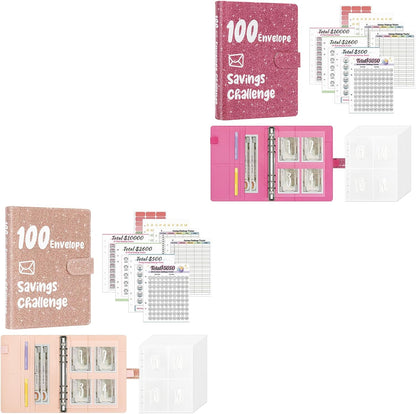 100 Envelopes Money Saving Budget Binder with Cash Envelopes and Savings Challenges Book 52 Week