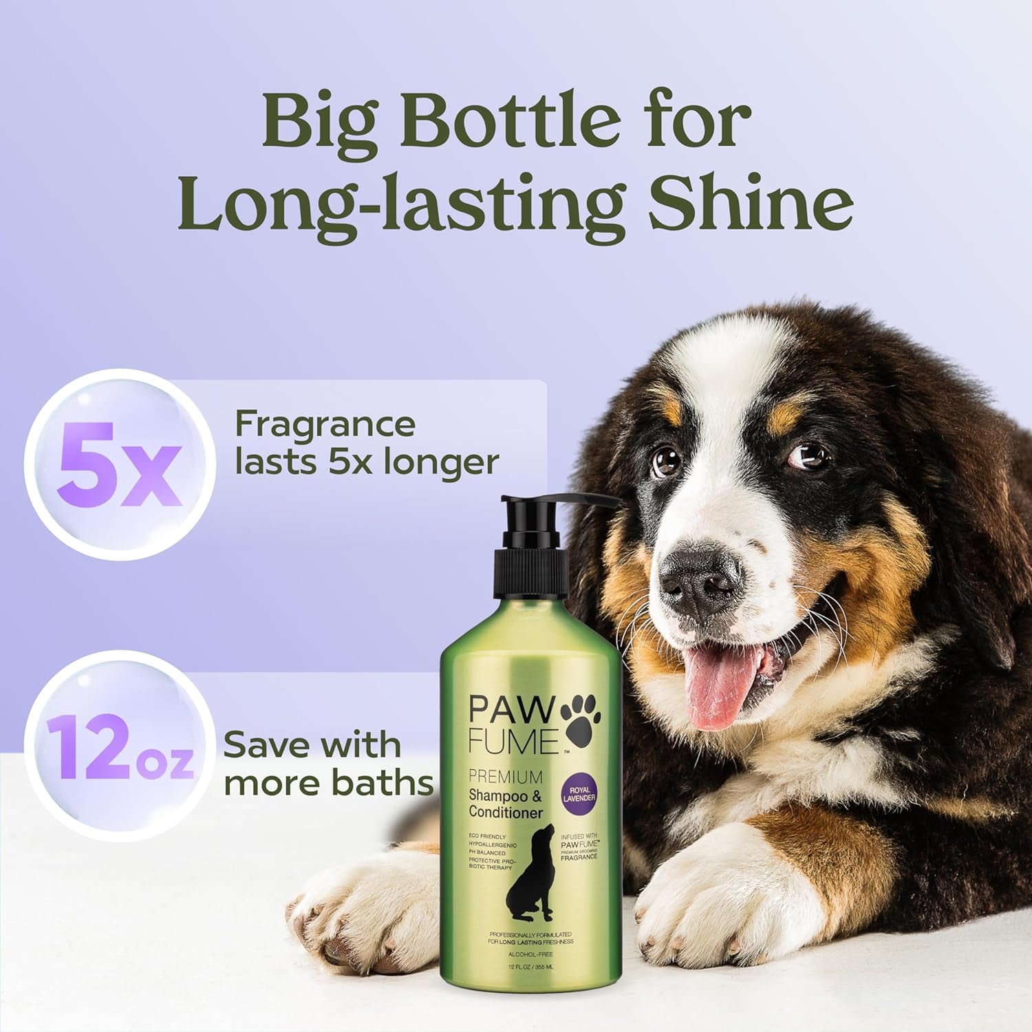 PAWFUME 2-In-1 Pet Brush + Pawfume Dog Shampoo and Conditioner (All 3 Scents)