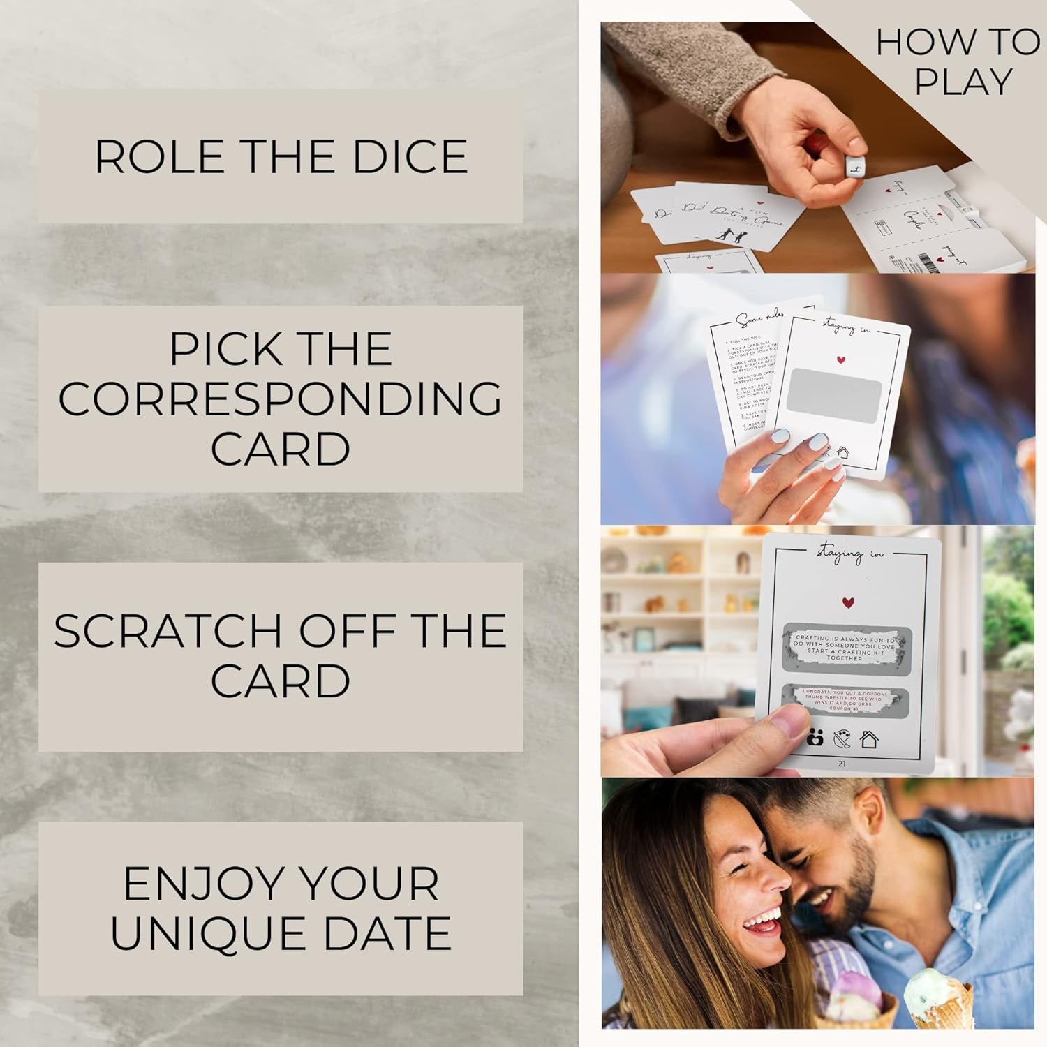 40 Fun Date Night Ideas for Couples - the Perfect Scratch off Card Deck Game for Unique Date Night Adventures - Great for Him/Your Boyfriend, Husband, Girlfriend or Wife