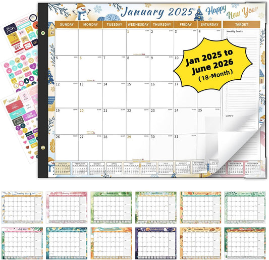 Desk Calendar 2025-2026 Large 22'' X 17'' Calendar 2025 Monthly Desktop Calendar, 18 Month Calendar, Use Jan 2025 - June 2026