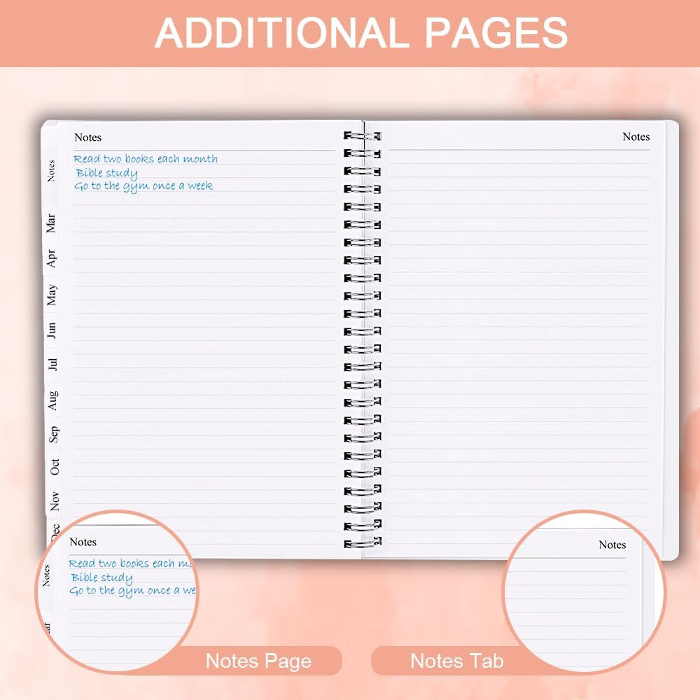 2025 Planner - Weekly & Monthly Planner Runs Jan 2025 to Dec 2025, 6.25" X 8.25", 12 Monthly Tabs, 14 Notes Page, Plastic Pocket, Flexible Cover with Twin-Wire Binding, Twig Planners 2025