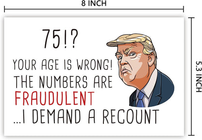 Funny 75Th Birthday Card, Hilarious Trump75 Birthday Card, Naughty 75Th Birthday Gift