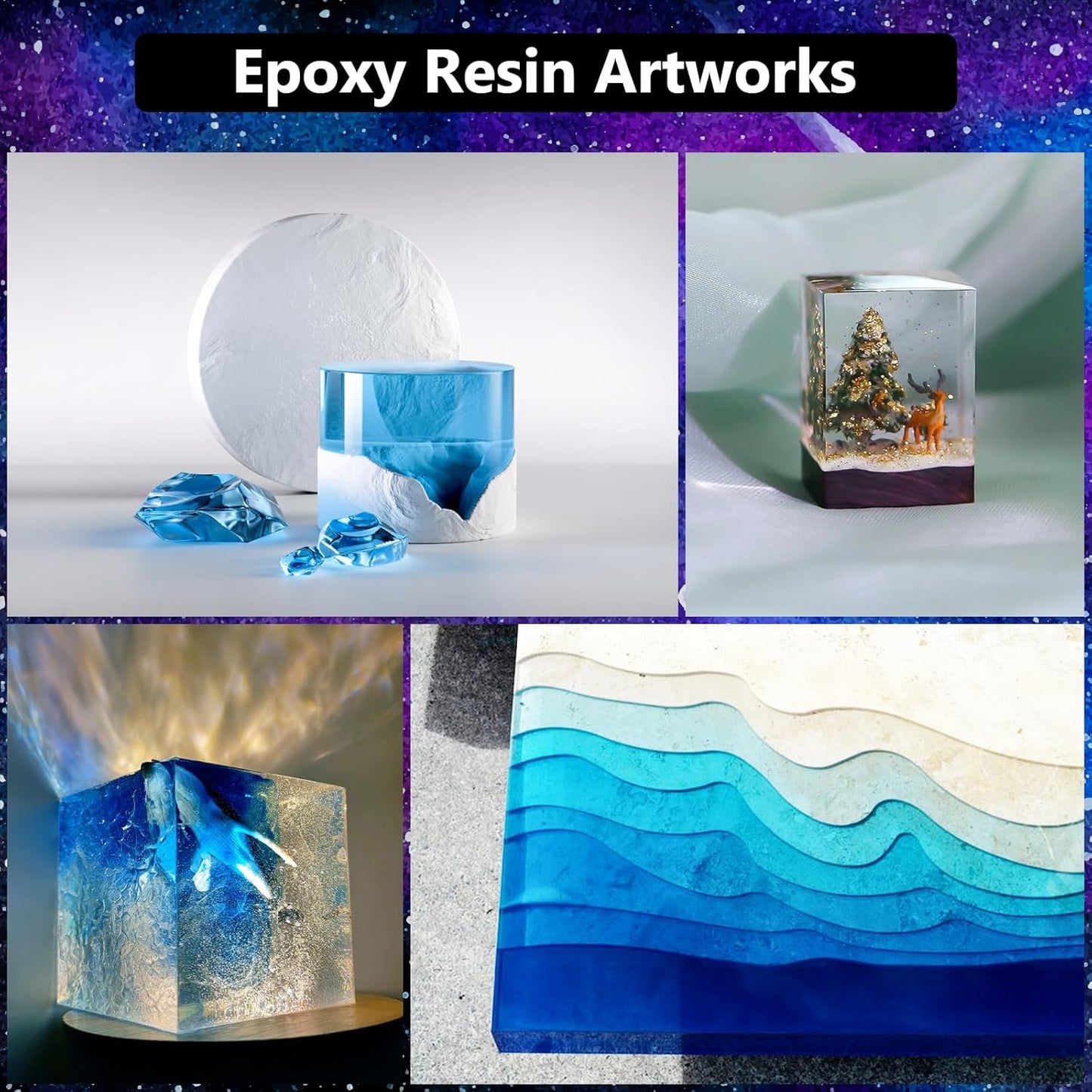 Epoxy Resin 82OZ - Crystal Clear Epoxy Resin Kit - No Yellowing No Bubble Art Resin Casting Resin for Art Crafts, Jewelry Making, Wood & Resin Molds(41Oz X 2)