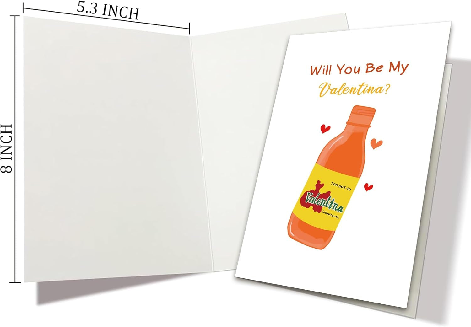 Will You Be My Valentina? Hot Sauce Inspired Valentine'S Day Card for Him Her, Cute Mexican Sauce Lover Q&A Greeting Card