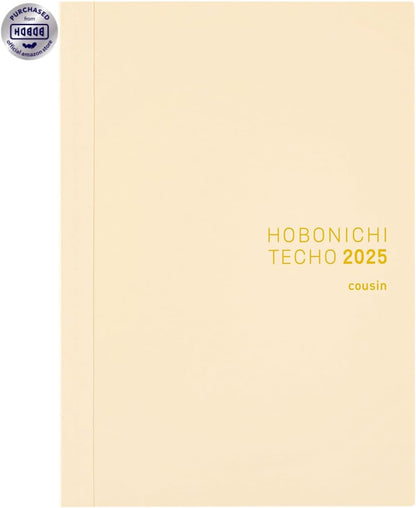 Hobonichi Techo 2025 Cousin Book [English/A5/January Start/Monday Start/Planner]