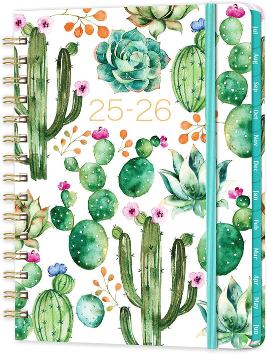 2025-2026 Planner - Planner 2025-2026, Weekly and Monthly Planner, Jul 2025 - Jun 2026, 8.5" X 6.4", Planner with Hardcover, Twin - Wire Binding, Monthly Tabs, Elastic Closure, Daily Organizer