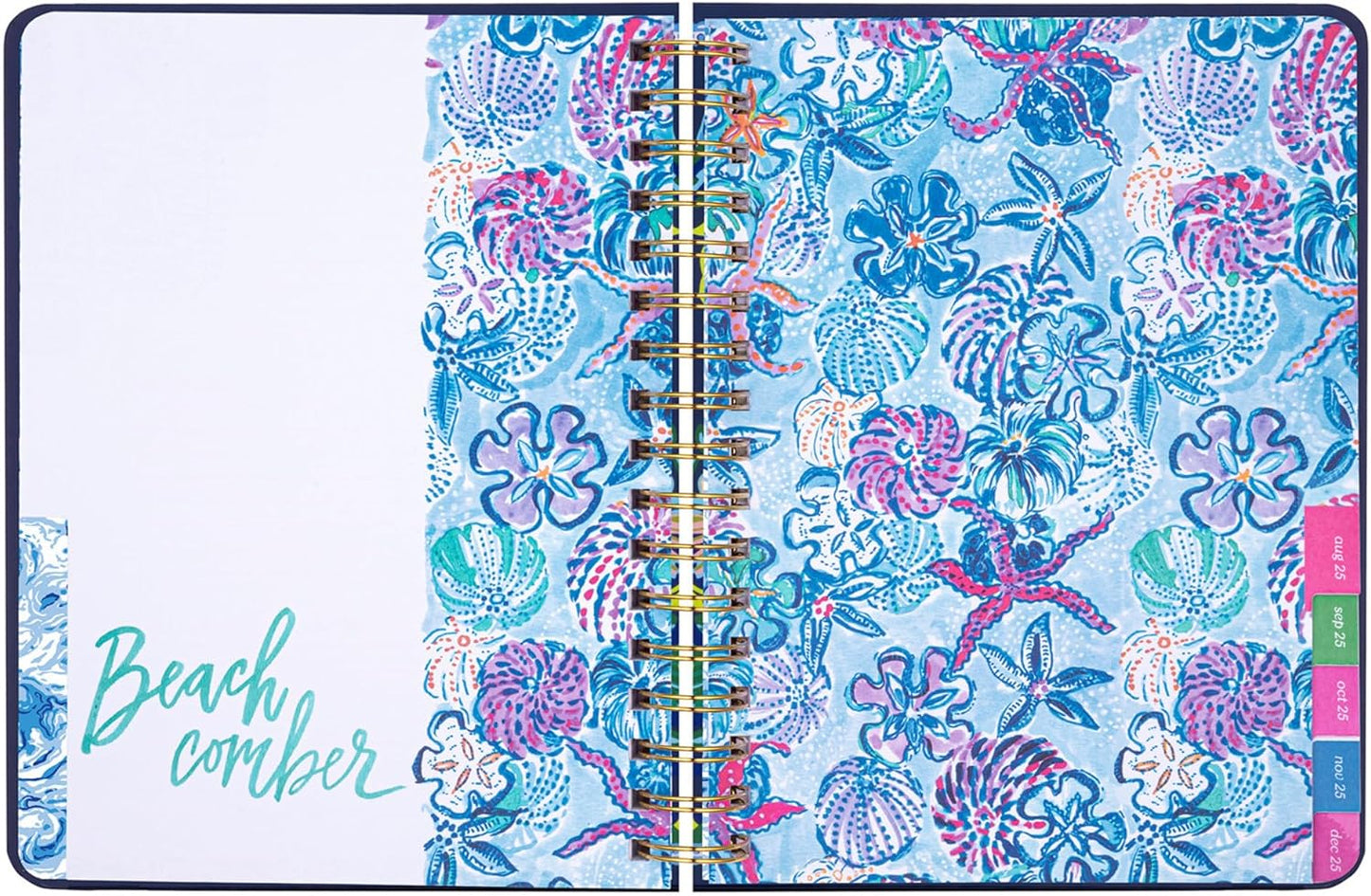 Large Daily Planner January 2025 - December 2025, Weekly Agenda & Monthly Calendar, Stickers, Pockets, & Spiral Binding (The Hottest Spot Navy)