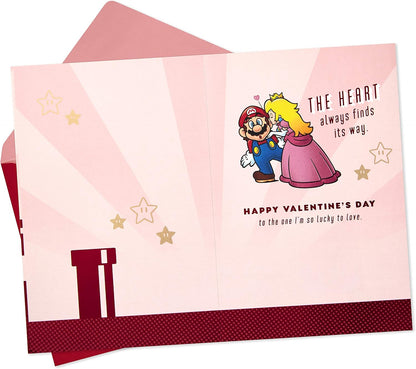 Nintendo Super Mario Valentine'S Day Card for Husband, Wife, Boyfriend, Girlfriend (Lucky)