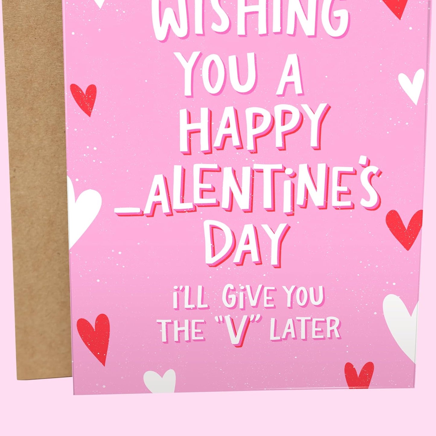 Funny Valentine'S Day Card for Him | Anniversary Cards for Husband | Naughty Dirty Inappropriate Valentines Day Card | I'Ll Give You the V Later Card