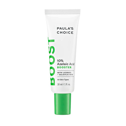 BOOST 10% Azelaic Acid Booster Cream Gel, Licorice Extract & Salicylic Acid, Oil-Free Skin Brightening Serum