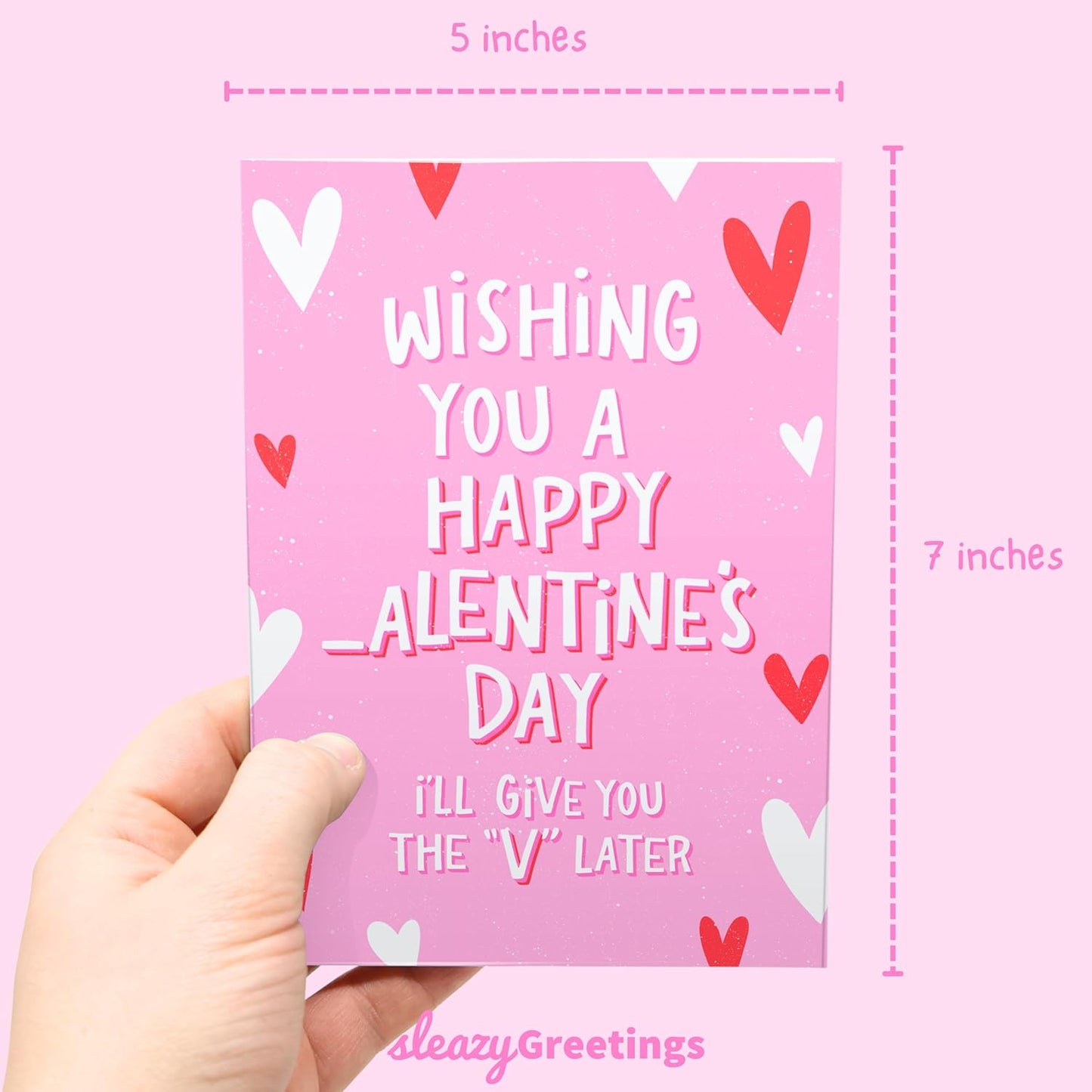 Funny Valentine'S Day Card for Him | Anniversary Cards for Husband | Naughty Dirty Inappropriate Valentines Day Card | I'Ll Give You the V Later Card