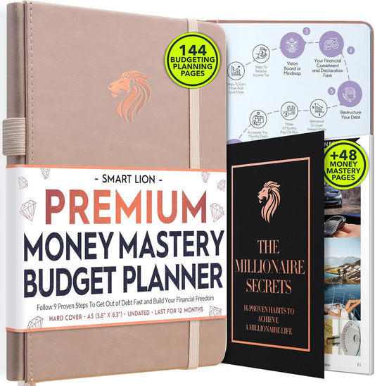 Financial Planner, Monthly Budget Planner and Monthly Bill Organizer - 12 Month Journey to Financial Freedom, Monthly Budget Book Planner, Money Saving Book a Budgeting Planner or Finance Planner