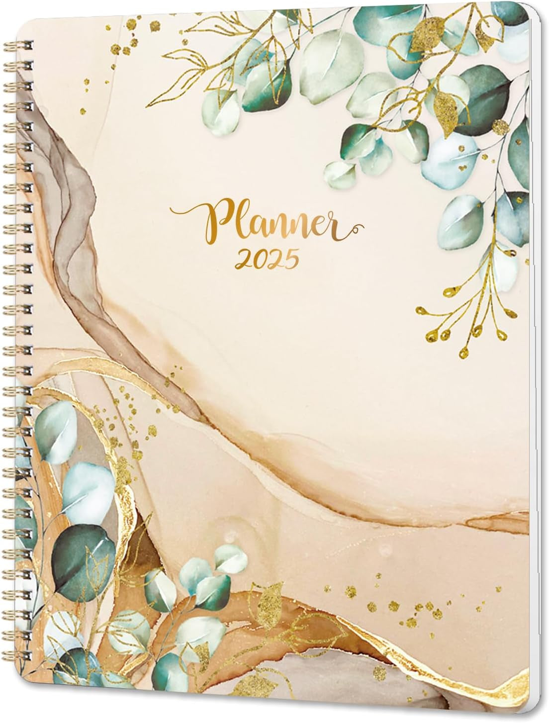 2025 Planner - Planner 2025, Jan 2025 - Dec 2025, 2025 Planner Weekly and Monthly, 8'' X 10'', Printed Monthly Tabs, Holidays, Twin-Wire Binding, Thick Paper, Check Boxes, Flexible Cover