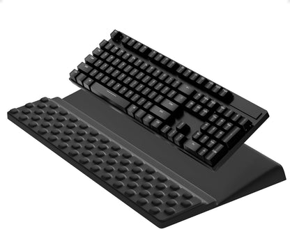 Keyboard Wrist Rest Pad with Ergonomic Mousepad Solid Black