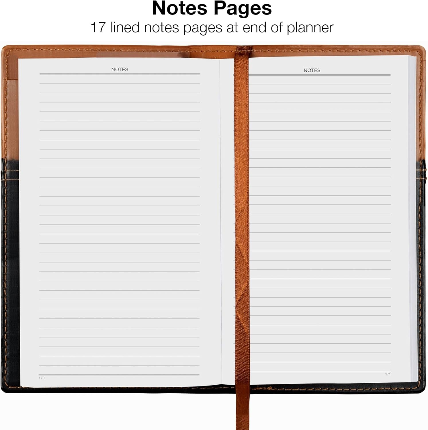 2025 Pocket Planner/Pocket Calendar, 3.5"X6": Includes 14 Months (November 2024 - December 2025) / 2025 Weekly Planner/Weekly Agenda/Monthly Calendar Organizer (Brown/Black)