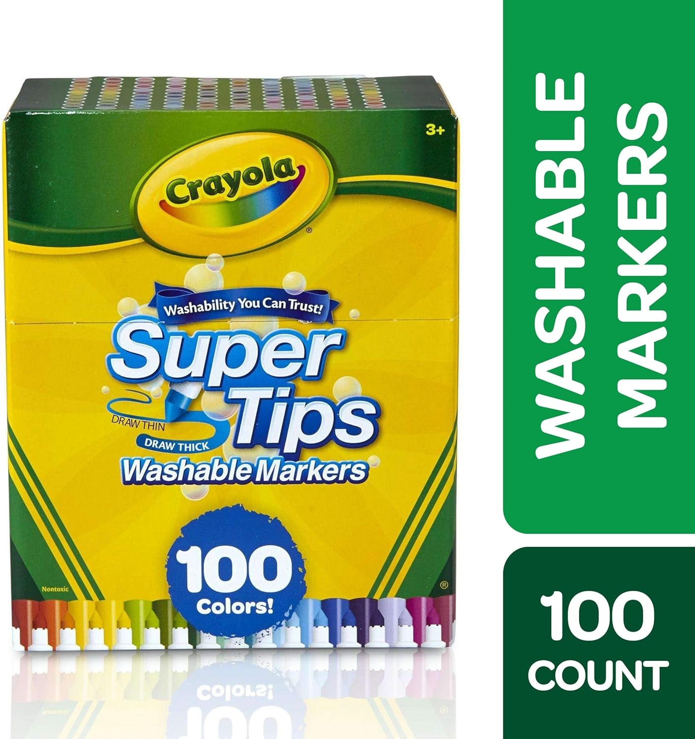 Super Tips Marker Set (100Ct), Fine Point Washable Markers, Drawing Markers for Kids & Adults, Great for Thick & Thin Lines