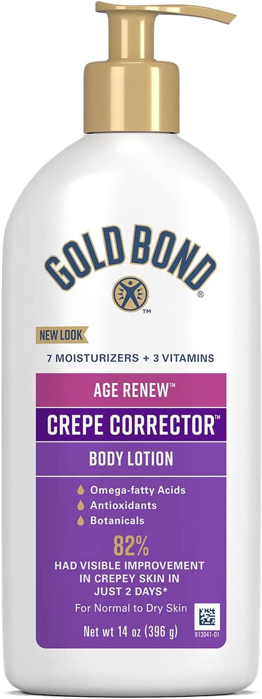 Age Renew Crepe Corrector Body & Face Lotion, Replenishing & Smoothing Formula, 14 Oz., Packaging May Vary