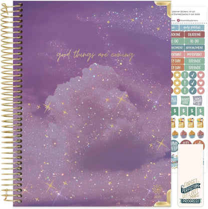 HARDCOVER 2025 (8.5" X 11") Calendar Year Day Planner (January 2025 - December 2025) - Task & Goal Organizer - Monthly & Weekly Inspirational Agenda Book - Good Things Are Coming